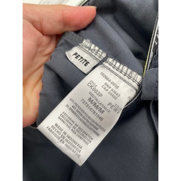 Cherokee Luxe Sport Pewter Gray Scrub Pants Medium Petite - Picture 4 of 9